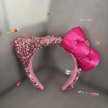 유니버셜 USJ 머리띠 키티 핑크