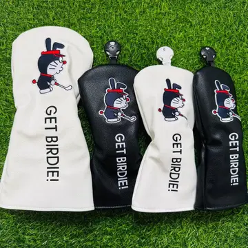 새상품 4세트 도라에몽 골프 헤드커버 1W+FW+FW+UT 화이트 블랙
