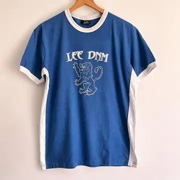 654 구제 의류 Lee USA 빈티지 복각 라이온 문장 링거 T셔츠