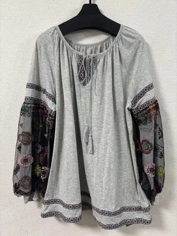 쿄코히가 KYOKOHIGA 튤 자수 상의 미사용 새상품 귀여운