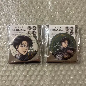 진격의 거인 anique 기마 금박 캔뱃지 리바이