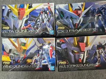 RG 건담 프라모델 4종 세트 더블오, 에일 스트라이크, 윙, 제타