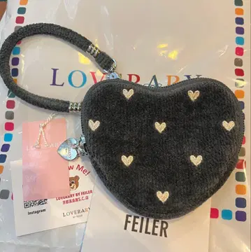 [ 새상품 ] 페이러 러브러리 하트 하트형 파우치 그레이