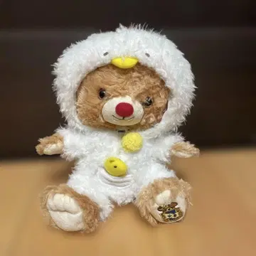 새상품급 유니베어S 봉제 인형 의류 코스튬 닭 세트
