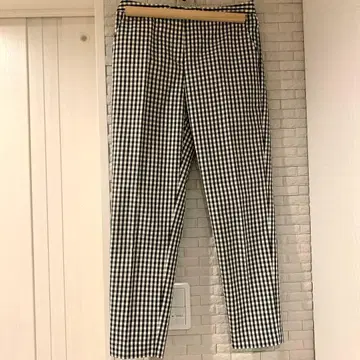 플라스테 PLST 미사용 팬츠 사브리나 깅엄 체크 XS