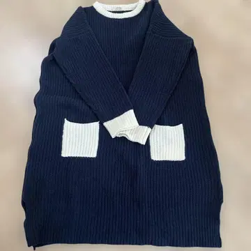 어반 리서치 네이비 리브 스웨터 프리 사이즈