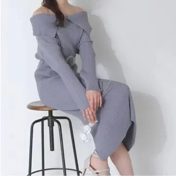 프로포션 바디 드레싱 오프숄더 니트 원피스