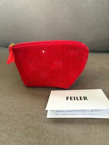 러브리바이페이러 빨간색 리본 파우치