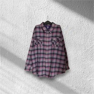 킹사이즈 체크 플란넬 셔츠