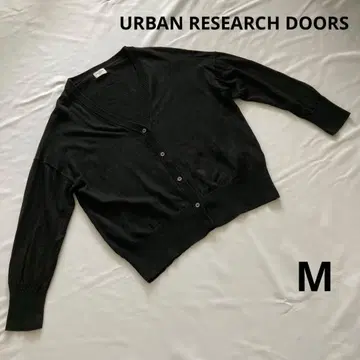 URBAN RESEARCH DOORS 린넨 가디건 블랙 M