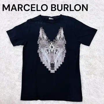 [ 새상품급 ] MARCELO BURLON 늑대 그래픽 블랙 T셔츠