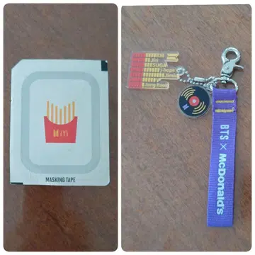 BTS x McDonald's 공식 굿즈 마스킹 테이프, 스트랩