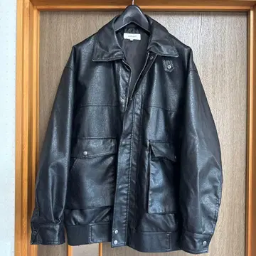 MONO-MART 페이크 가죽 자켓 블루종