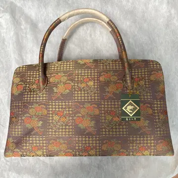 아라이소 꽃무늬 체크 일본 의류용 가방