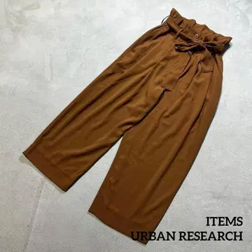 65 아이템즈 어반 리서치 하이웨스트 와이드 팬츠 캐주얼 깔끔 리본