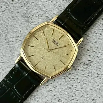 SEIKO 쿼츠 금 다이얼 고급 클래식 남성용 손목시계 새상품급 세이코