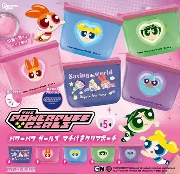 컴프 파워퍼프걸스 밴드 포함 클리어 파우치 전 5종 세트