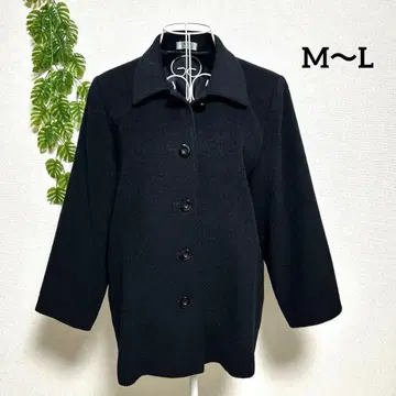 카멜 M/L 블랙 피코트 울 87% 일본제 어깨 패드 포함