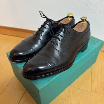 에드워드 그린 BURNHAM 블랙 카프 스킨 가죽 6E