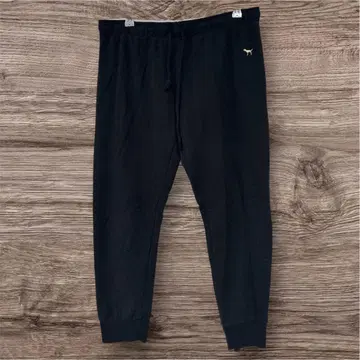 빅토리아 시크릿 PINK 스웨트 팬츠 블랙 L 로고 자수 새상품급