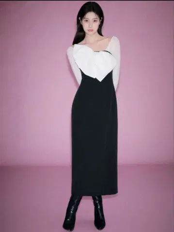 SNIDEL 스나이델 오프숄더 리본 드레스 택 포함 새상품, 사이즈 0