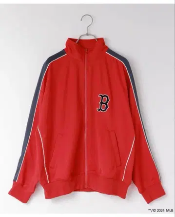 MLB 로고 빨간색 집업 자켓