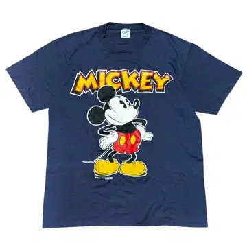 USA제 빈티지 미키 마우스 T셔츠 싱글 스티치 Velva Sheen