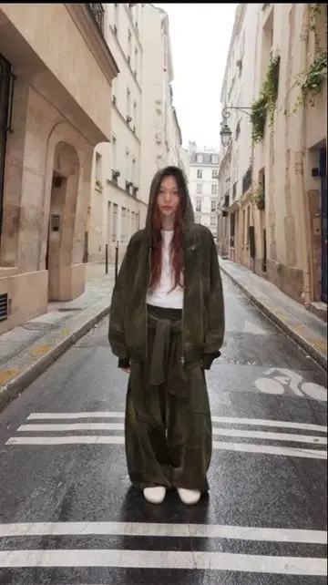 ZARA 워시 가공 배기 와이드 스웨트 팬츠