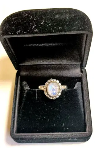 실버 문스톤 반지 14호