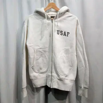 리얼 맥코이 USAF 풀 집업 후드 맨투맨 M 속기모