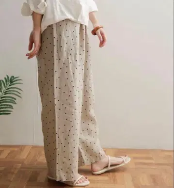 [ URBAN RESEARCH DOORS ] 린넨 도트 이지 팬츠
