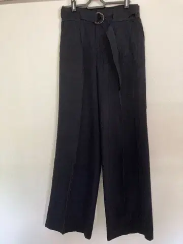 MACPHEE 네이비 와이드 팬츠 허리 벨트 포함