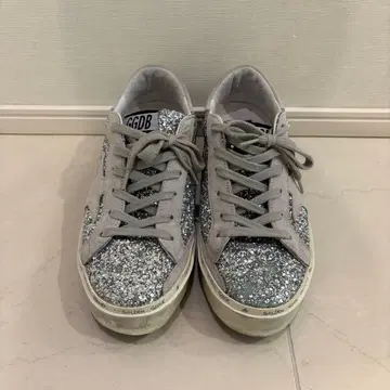 Golden Goose Superstar 그레이 글리터 스니커즈
