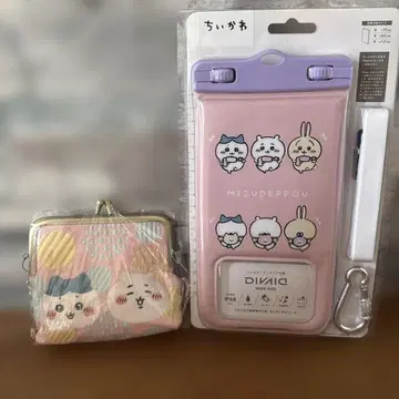 새상품 묶음 판매 치이카와 (먼작귀) 방수 케이스 가마구치 미니 파우치