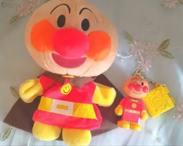 호빵맨 퍼펫 봉제 인형과 가챠가챠 피규어 세트