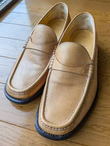 컨디션 최상! BALLY 베이지 가죽 로퍼 약 25cm 스위스산