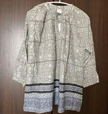 어반 리서치 도어스 꽃무늬 코튼 튜닉 7부 소매