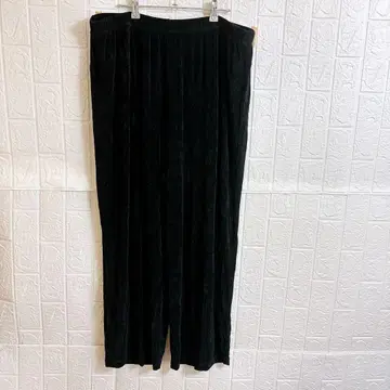 허리밴딩 와이드 팬츠 스트레이트 팬츠 3XL~4XL 상당 블랙