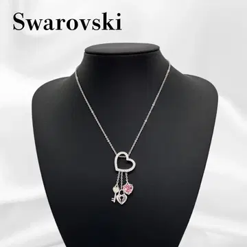 Swarovski 스와로브스키 핑크 목걸이 하트 락 펜던트