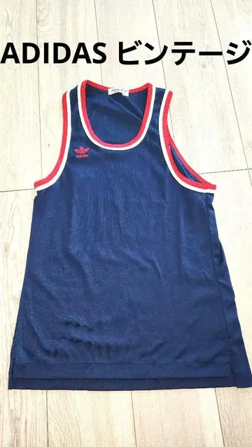 adidas 데상트 구제 의류 빈티지 레트로 탱크탑 네이비 M