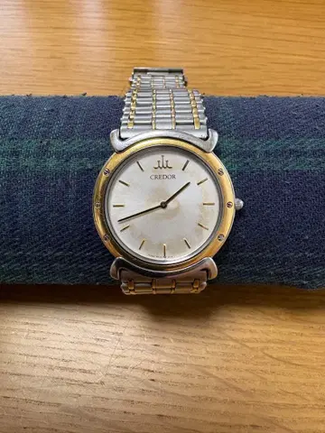CREDOR 쿼츠 손목시계 실버/골드