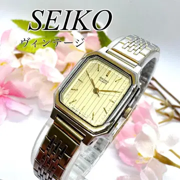 SEIKO 빈티지 쿼츠 콤비 옥타곤 SGP 스트라이프 작동