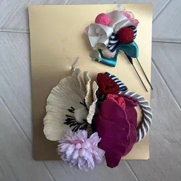 츠마미자이쿠 머리 장식 성인식 졸업식 시치고산 사전 촬영 아네모네