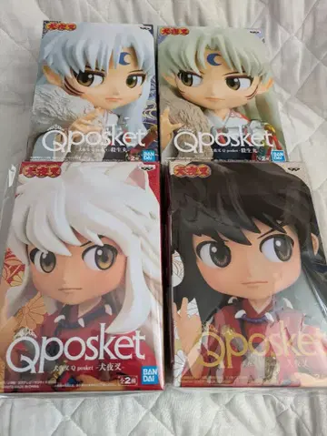 Qposket 이누야샤와 셋쇼마루 피규어 4체 세트