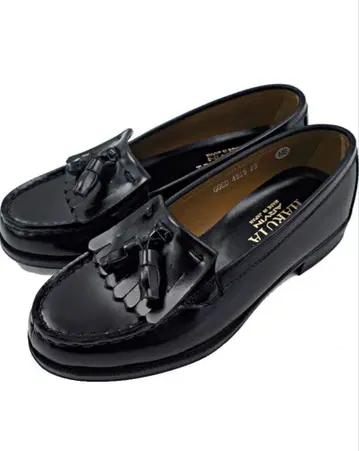 [ HARUTA ] 하루타 24.5cm 퀼트 태슬 로퍼 블랙