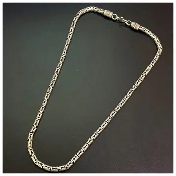 실버 925 비잔틴 체인 목걸이 빈티지