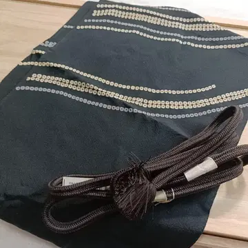 헤14 허리띠 오비 장식 천 세트 블랙