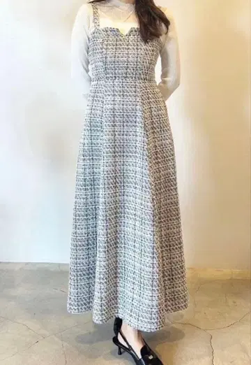 MERCURYDUO 오리지널 트위드 점프스커트 베어 원피스