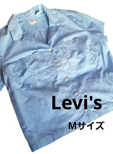 Levi's 리바이스 여성용 데님 셔츠 반팔 셔츠 상의 M
