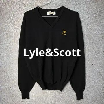 Lyle&Scott 90's 스코틀랜드제 V넥 스웨터 블랙